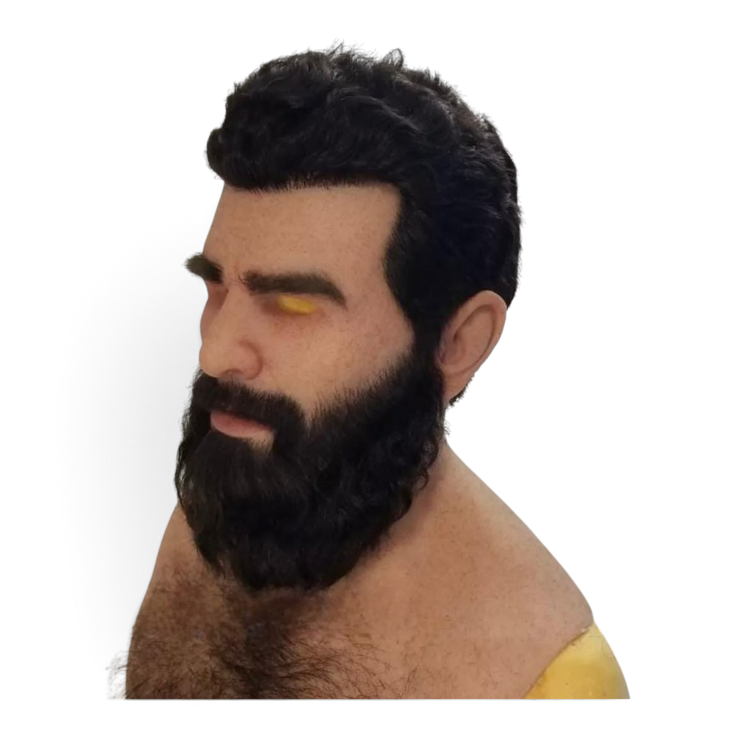 ATLAS-Hyper-Realistic Bearded Male Silicone Mask Side view
